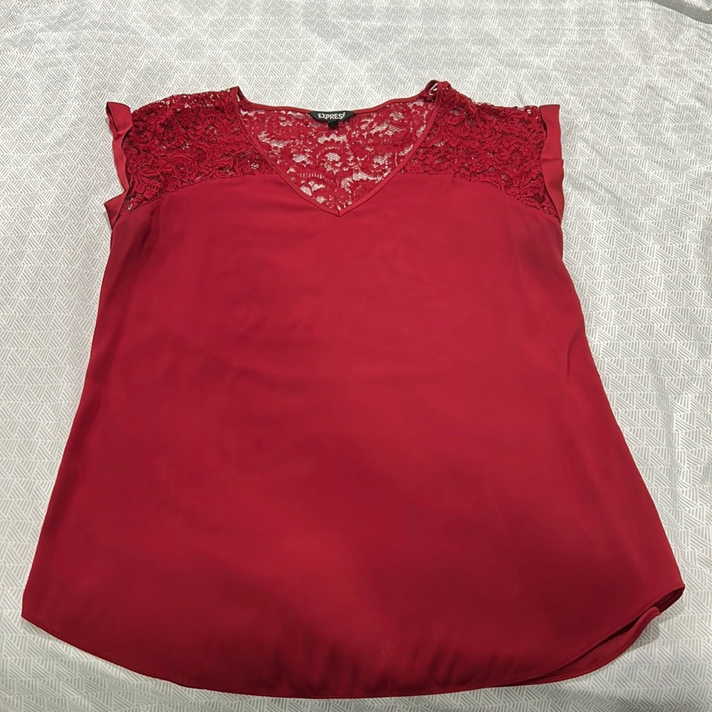 Express Wine Red Blouse